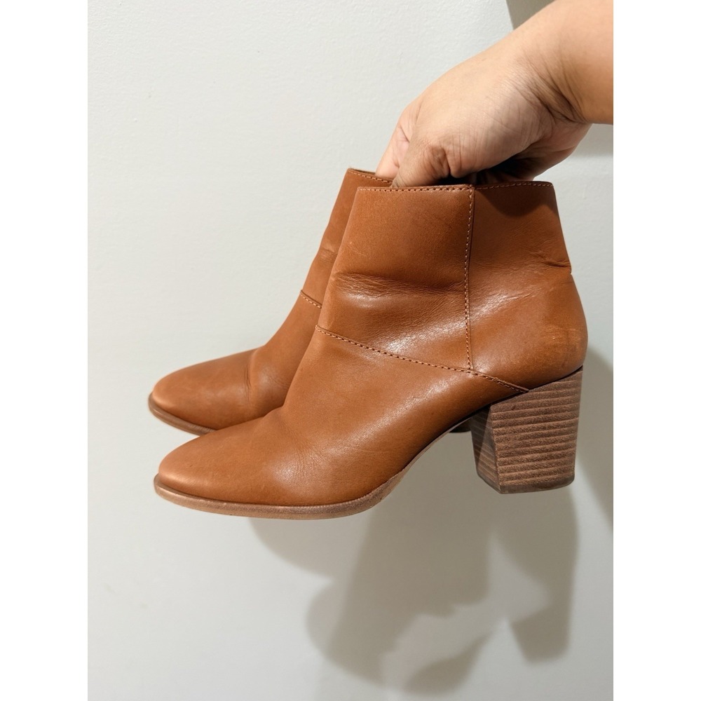 Madewell Rosie Leather Ankle Boots Size 8 Tan